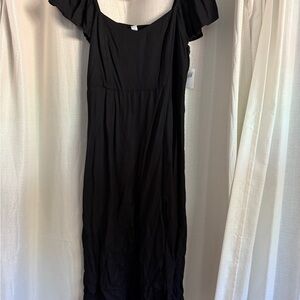 Old Navy Black Midi Dress